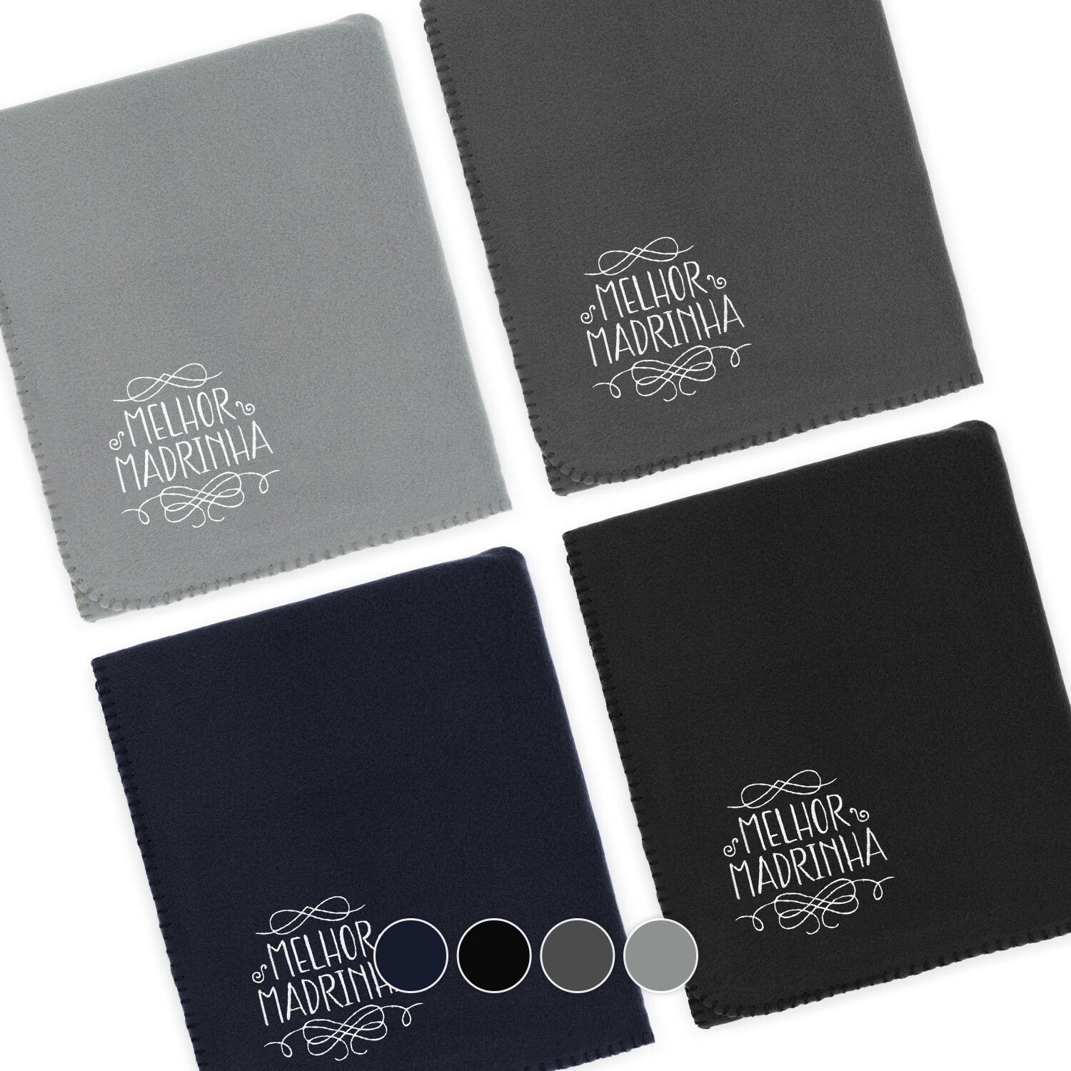 FYL - Polar fleece blanket - Melhor Madrinha embroidery