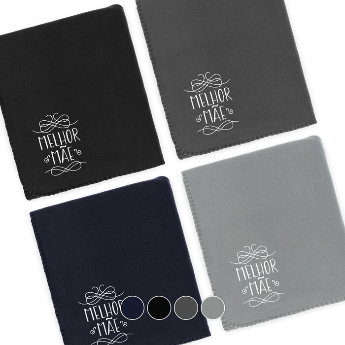 Polar fleece blanket - Melhor Mãe embroidery