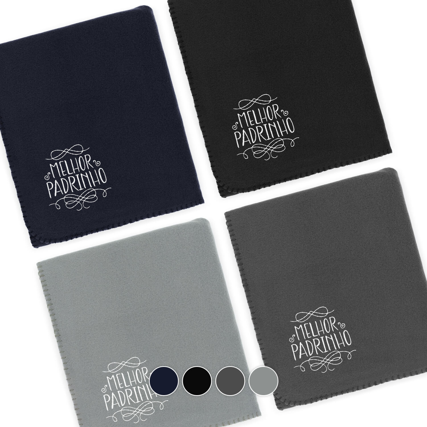 Polar fleece blanket - Melhor Padrinho embroidery