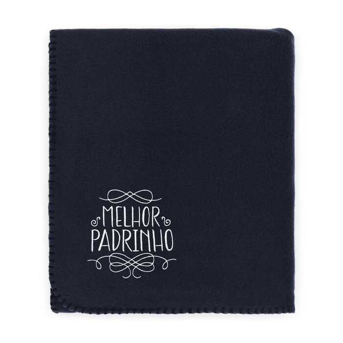 Polar fleece blanket - Melhor Padrinho embroidery