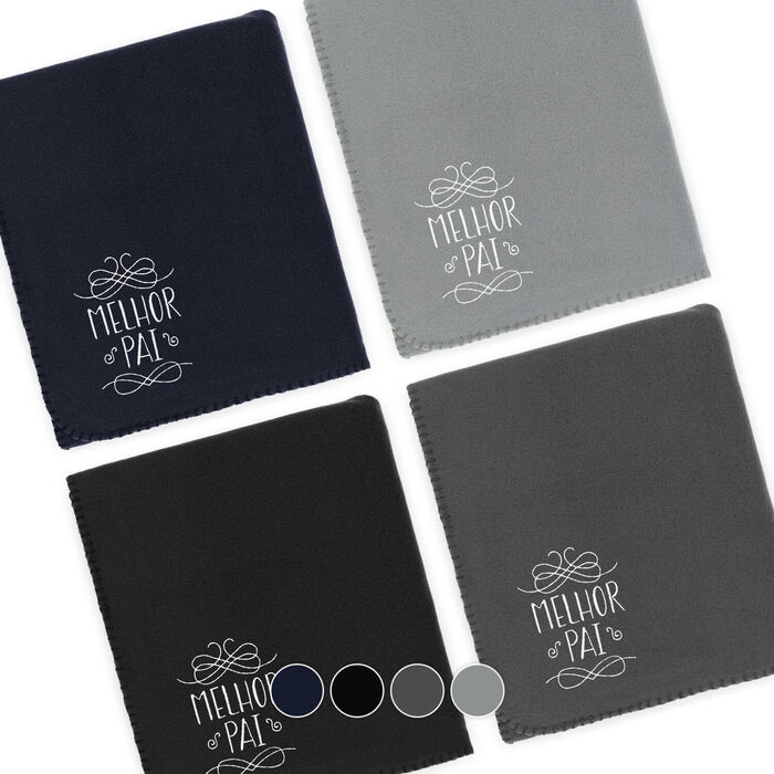 Polar fleece blanket - Melhor Pai embroidery