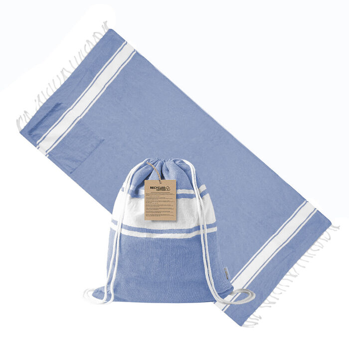 Beach pareo/bag Carey - Navy Blue