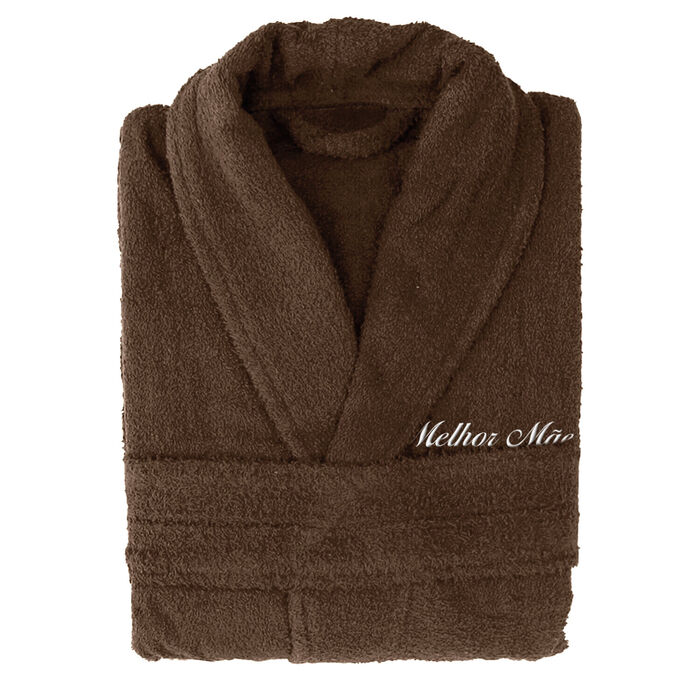 Terry bathrobe Chocolate - Personalized