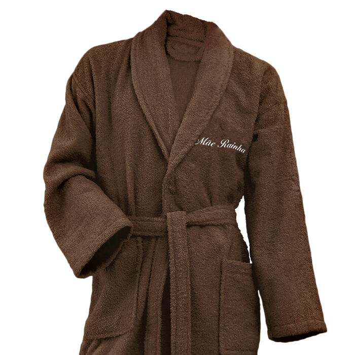 Terry bathrobe Chocolate - Personalized