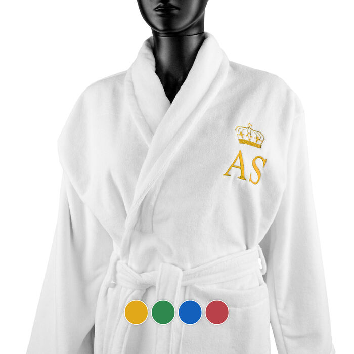 Laminated terry bathrobe Crown - Personalized