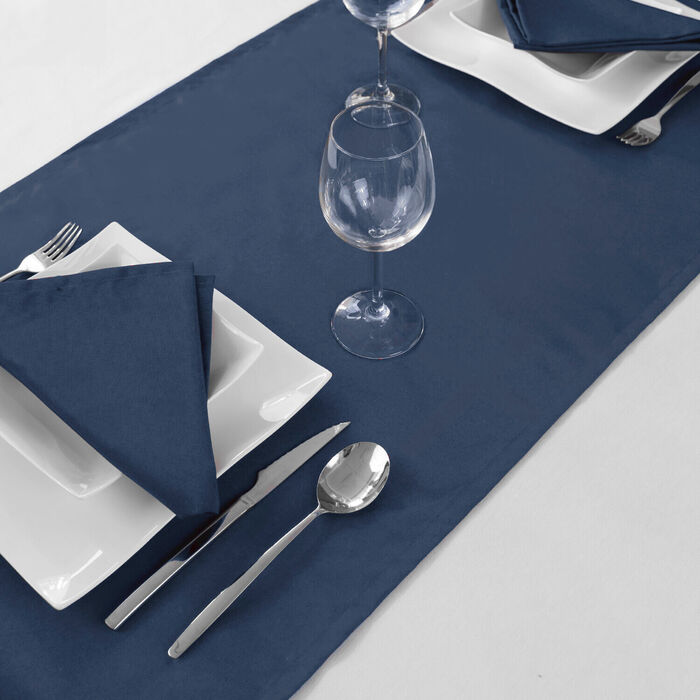 Plain anti-stain restaurant napkins - Blue