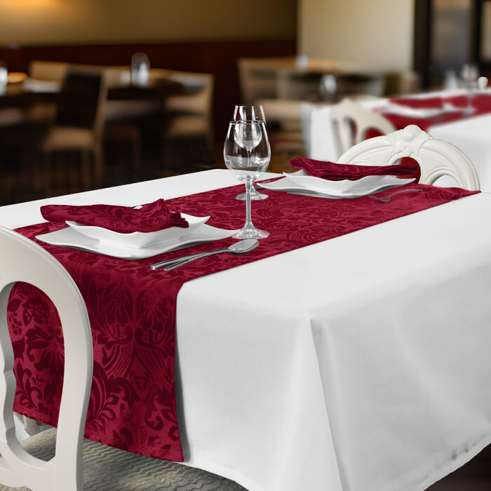 Milano anti-stain restaurant runners - Bordeaux