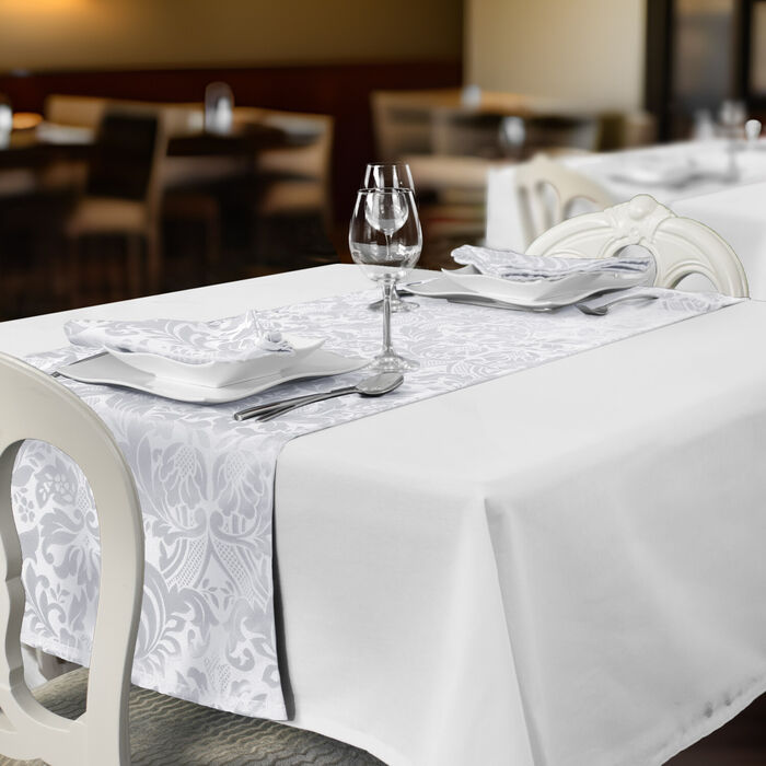 Milano anti-stain restaurant runners - White