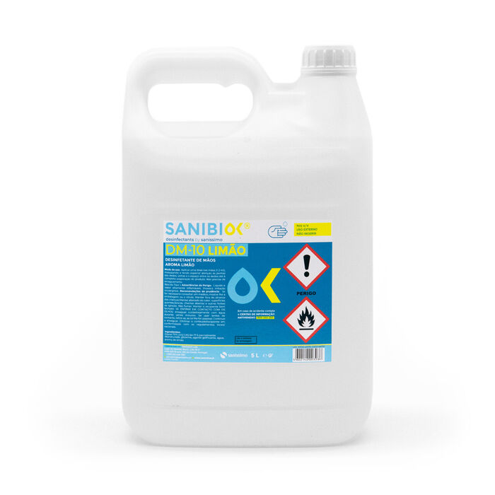 Alcohol gel Sanibiok DM-10 Lemon 5L