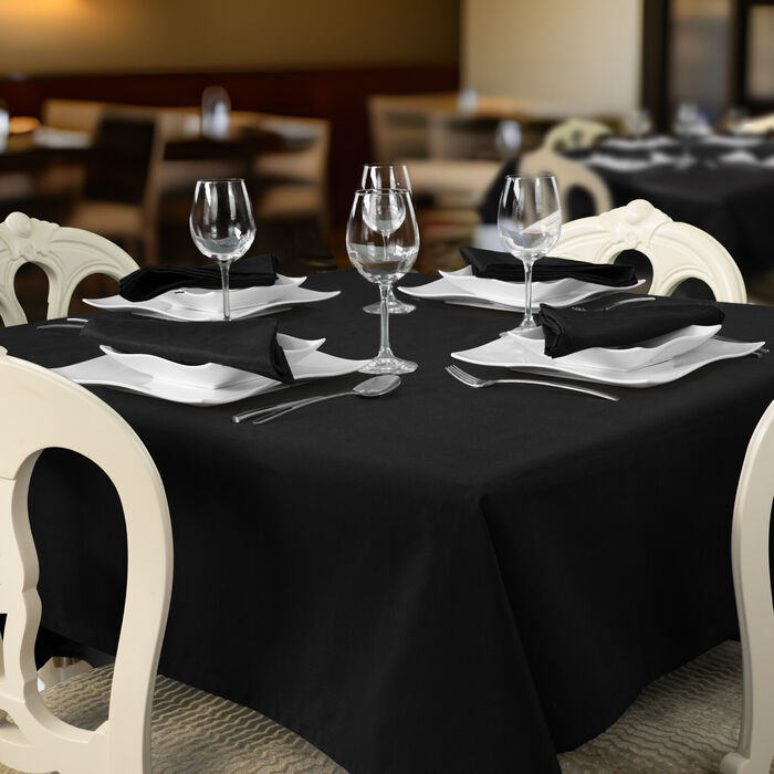 Plain anti-stain restaurant tablecloths - Black