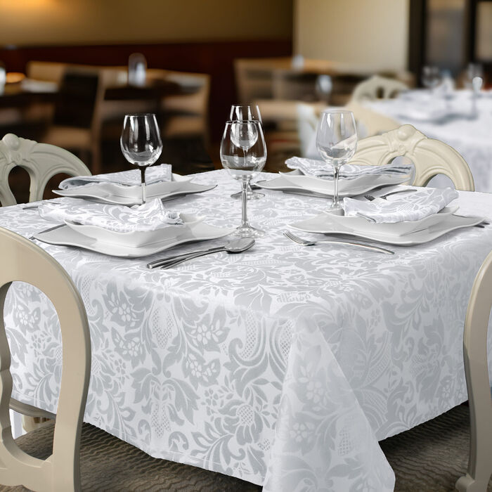 Milano anti-stain restaurant tablecloths - White