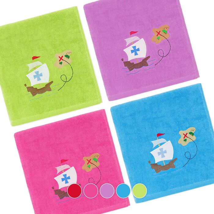 Beach towel with Boat embroidery