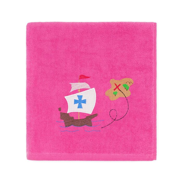 Beach towel with Boat embroidery