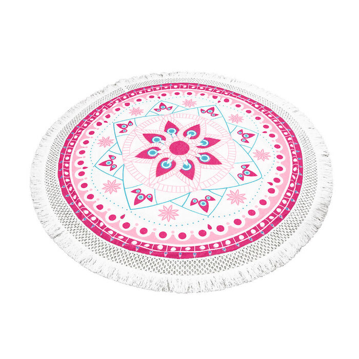 Round beach towel Harmony - Fuchsia