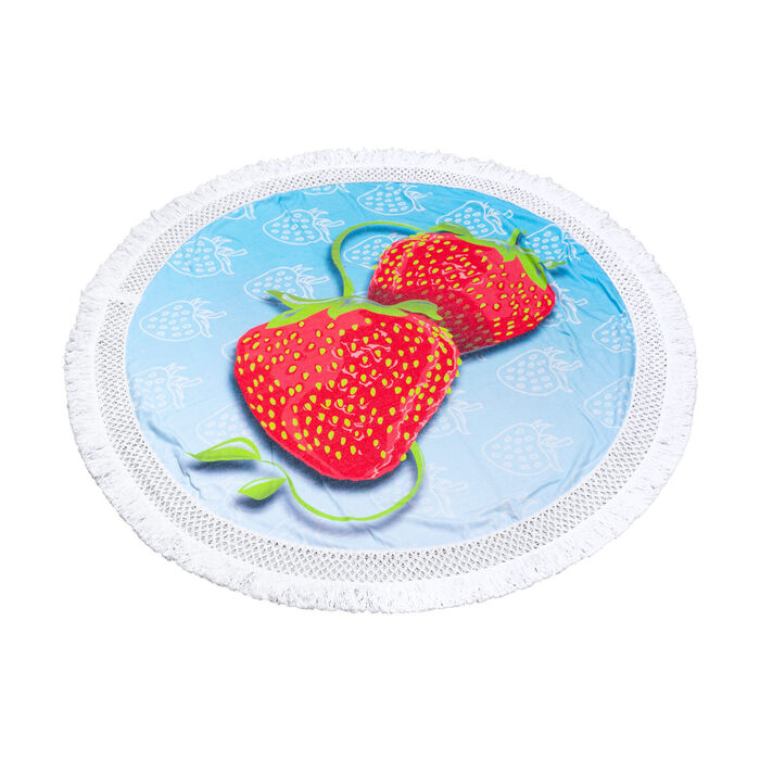Round beach towel Strawberry