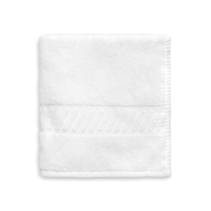 Toalha de rosto para hotelaria Palito - Fio Torcido - 100% Algodão - 450gr - Branco