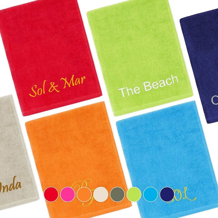 Large beach towel Plain - Personalized