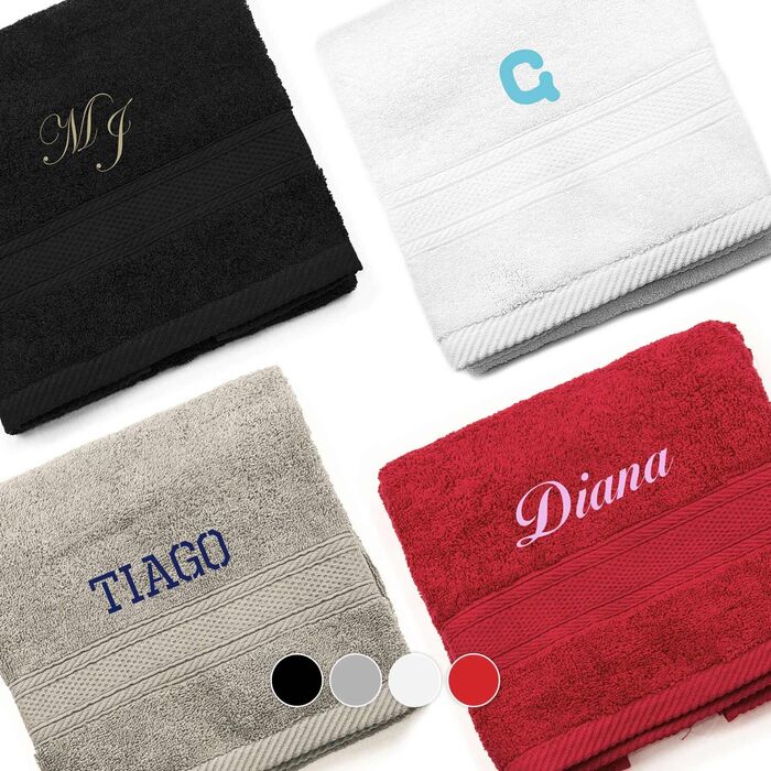 Aqua bath towels - Personalized