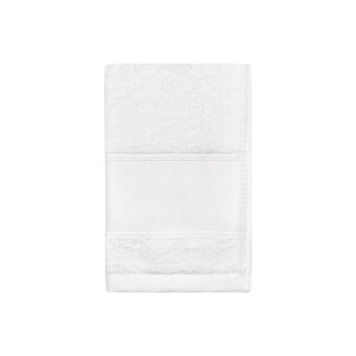 Hotel guest towels Plain Band - 100% Cotton - 500gr - White