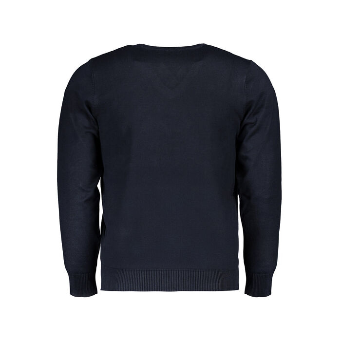U.S. GRAND POLO - Camisola de malha com decote em bico - Homem - Azul Marinho