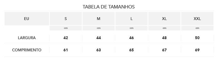 tamanhos