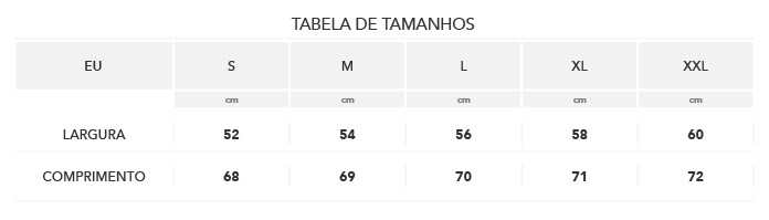 tamanhos