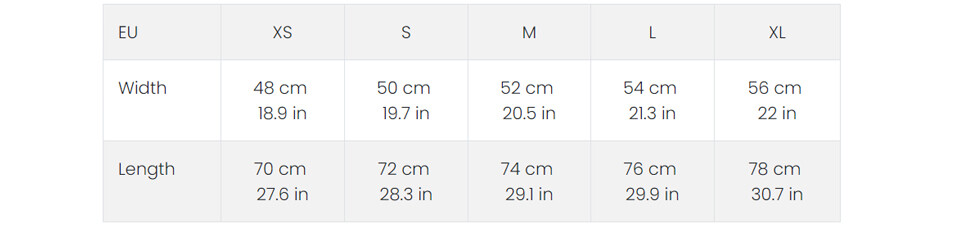 sizes