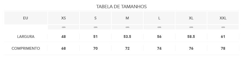 tamanhos