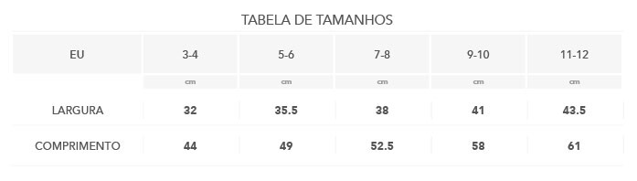 tamanhos