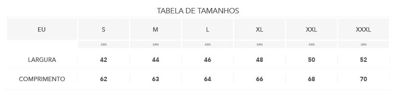 tamanhos