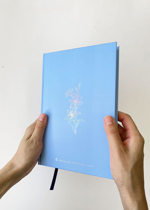 Biblia Sagrada (ARA) Capa Dura Flor Azul