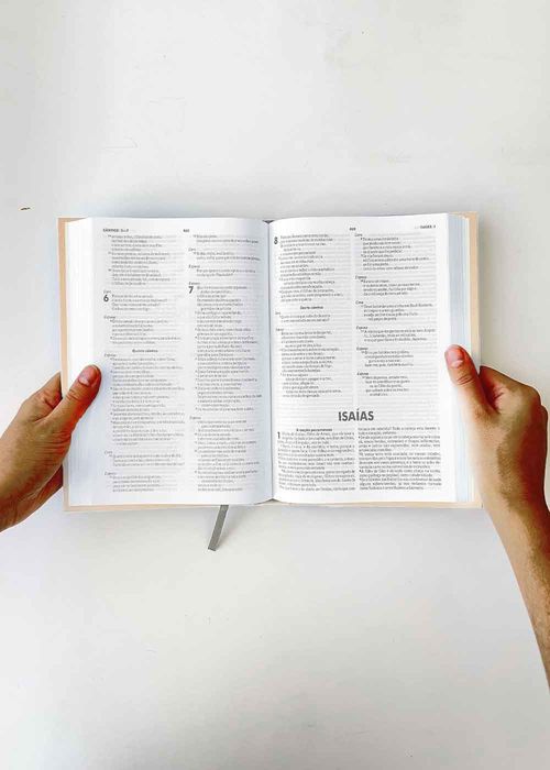 Biblia Sagrada (ARA) Capa Dura Rosa Claro Flor