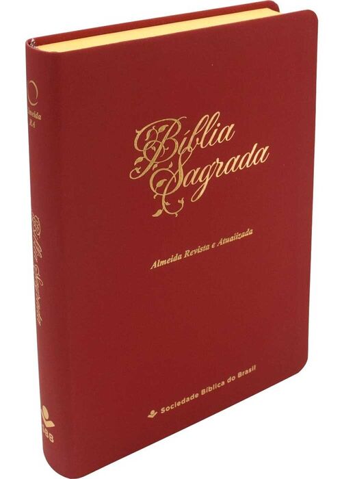 Biblia Sagrada (ARA) Letra Gigante - Linha Ouro Vermelha