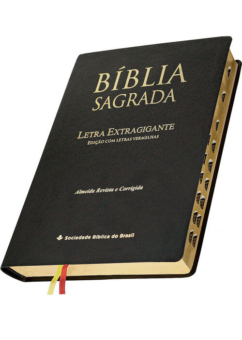Biblia Sagrada (ARC) Letra Extra Gigante - Preta c/ Indice Letras Vermelhas