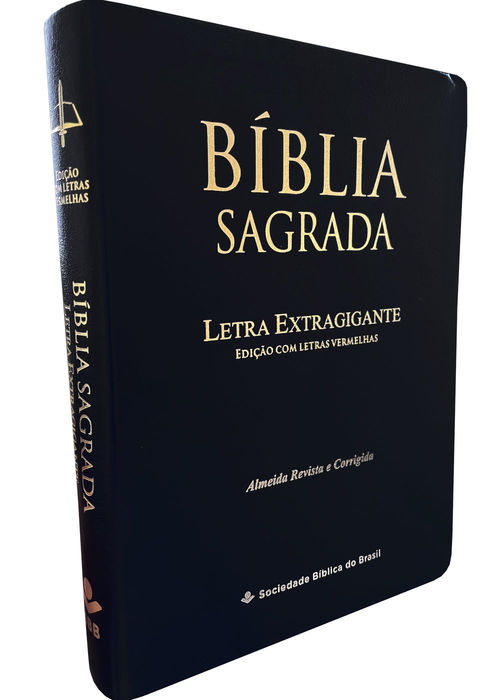 Biblia Sagrada (ARC) Letra Extra Gigante - Preta c/ Indice Letras Vermelhas