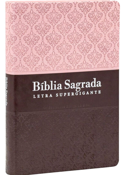 Biblia Sagrada (ARC) Letra Super Gigante - Rosa c/ Indice e Beiras Florias
