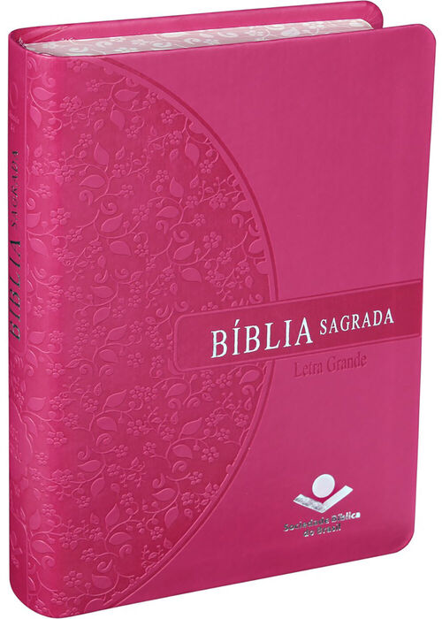 Biblia Sagrada (ARA) Letra Grande - Pink Beiras Floridas