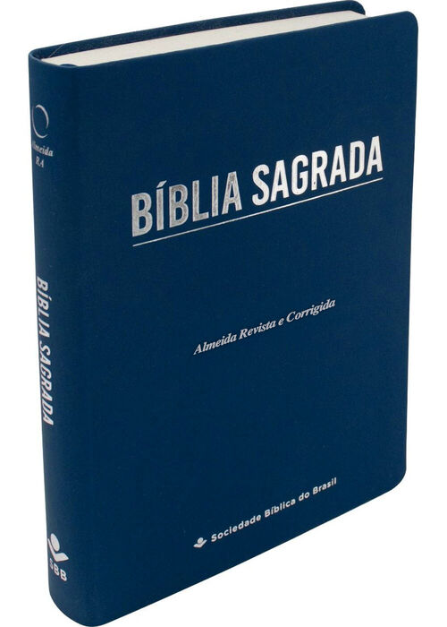 Biblia Sagrada (ARC) Letra Gigante - Linha Ouro Azul