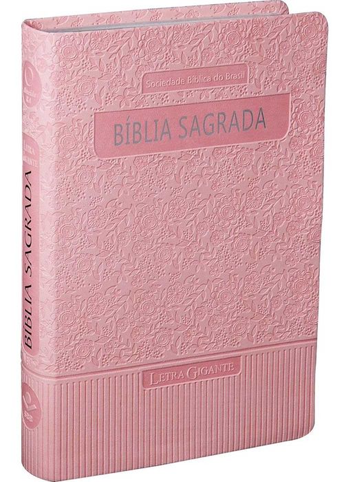 Biblia Sagrada (ARA) Letra Gigante - Rosa Renda c/ Indice