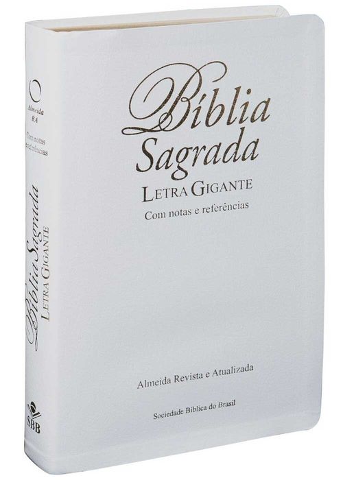 Biblia Sagrada (ARA) Letra Gigante Branca c/ Notas e Indice
