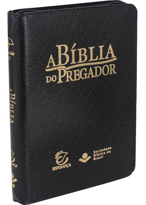 Biblia do Pregador (ARC)  Preta c/ Fecho - Pequena