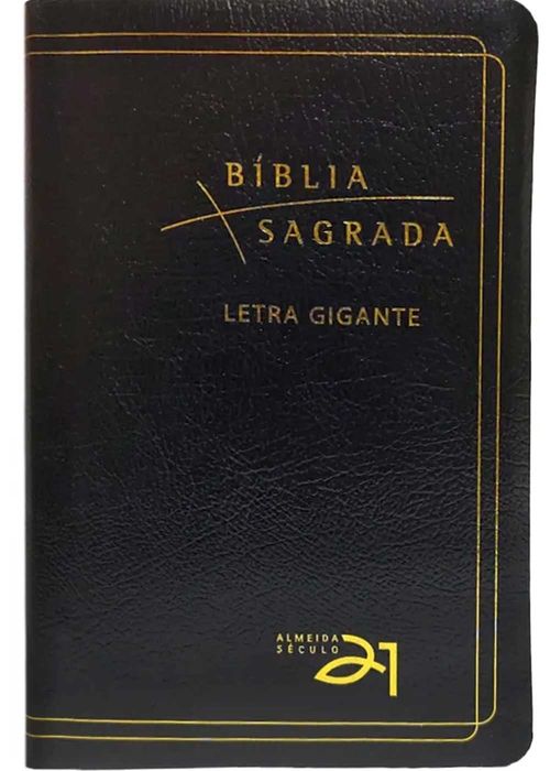 Biblia Sagrada Almeida Século 21 Letra Gigante Preta