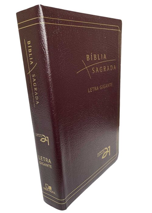 Biblia Sagrada Almeida Século 21 Letra Gigante Vinho