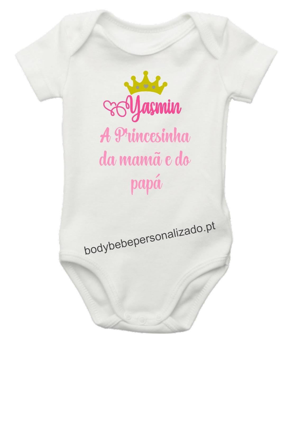 Body a princesinha - body bebe personalizado - body frases engraçadas
