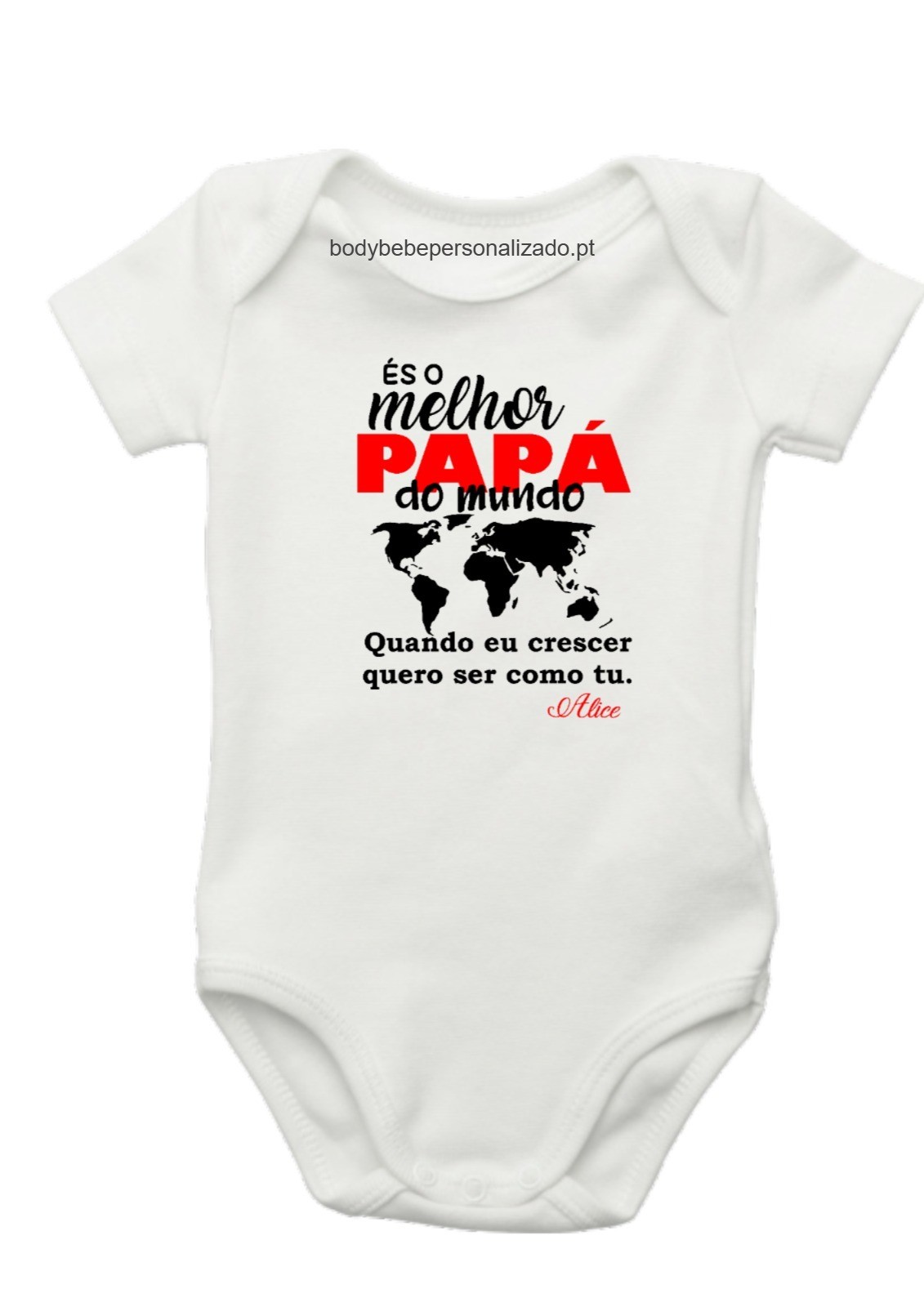 Body es o melhor papa - body bebe personalizado recem-nascido