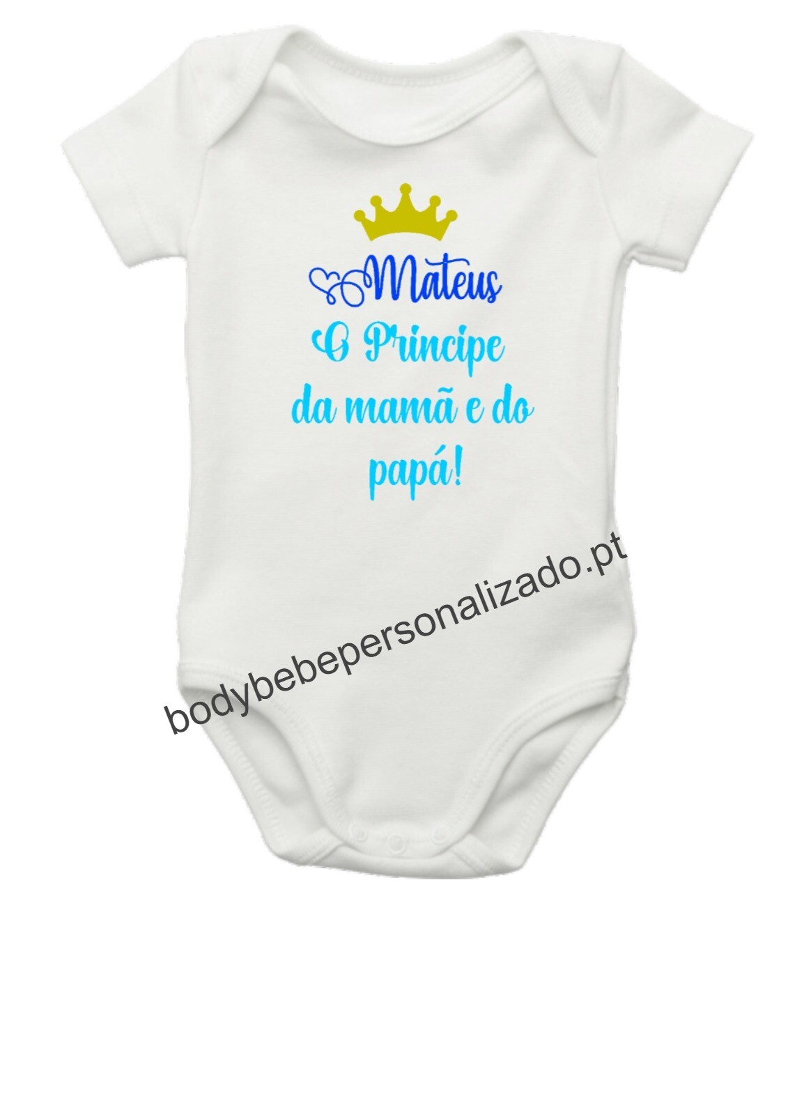 Body o principe - body bebe personalizado - body frases engraçadas