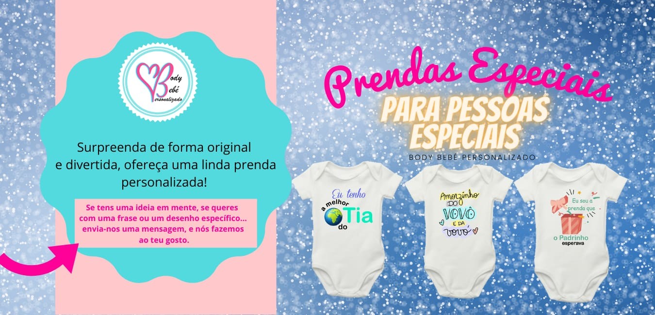 Body bebé personalizado com vinil flex - Personalizei