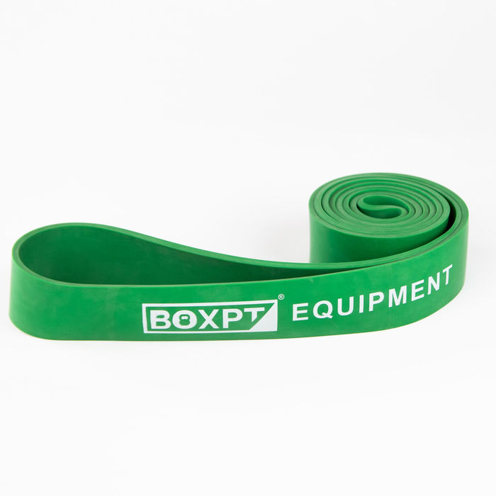 Green resistance loop band rolled and partially unrolled showing white logo