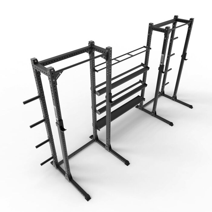 BOXPT Double Half Rack PRO avec Rangement