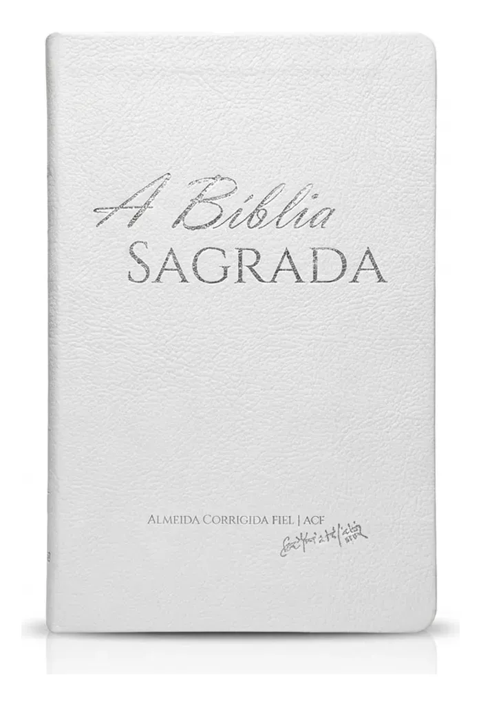 Bíblia Sagrada | ACF | Letra Grande | Branco | Estilo Slim